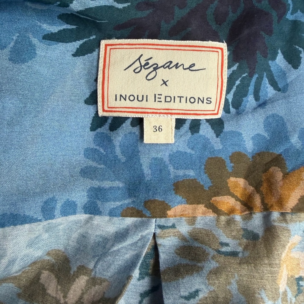 Sezane Max Shirt - Sézane X Inoui Editions Fontainebleau Blue - Size 4 - Picture 5 of 5